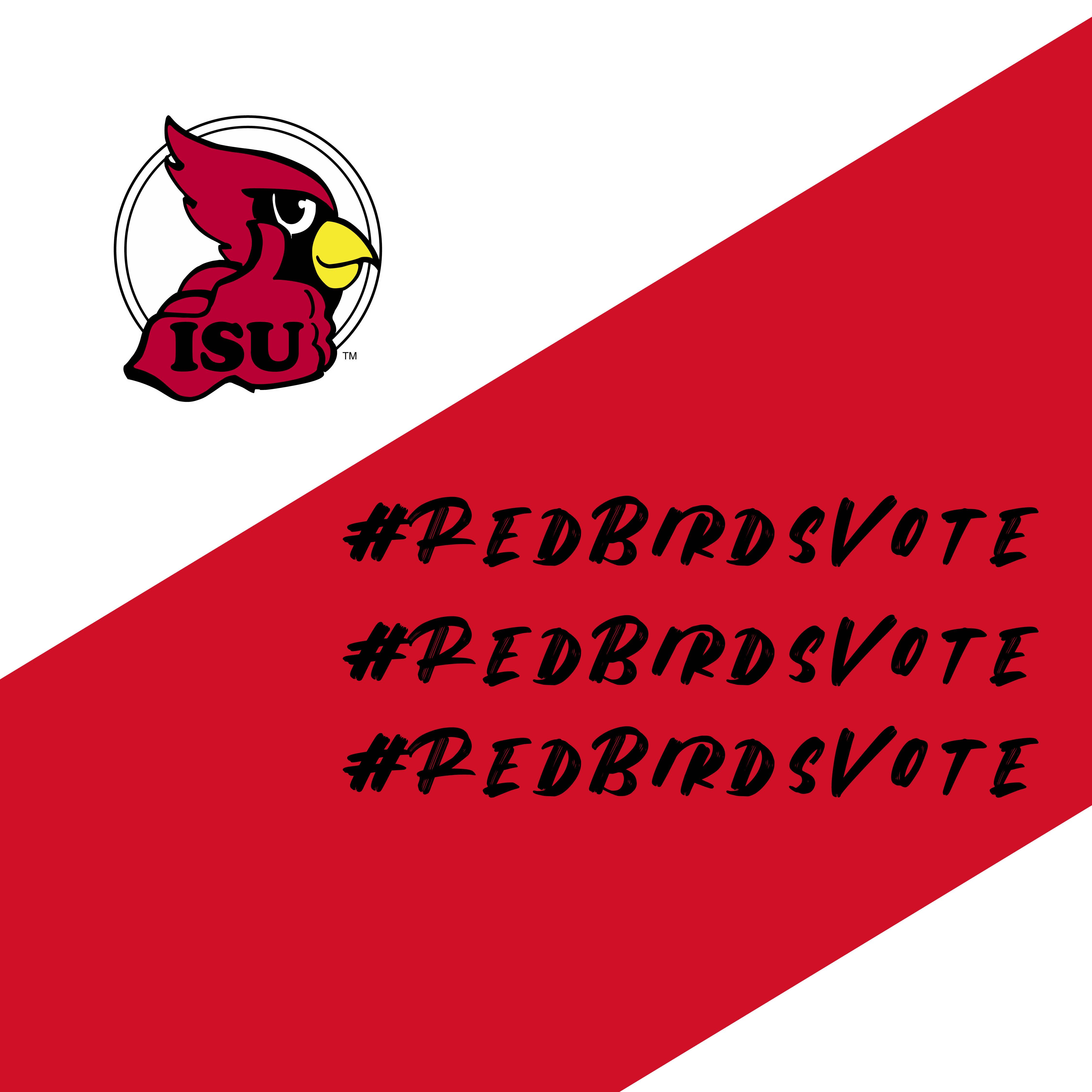 red background with redbirds vote