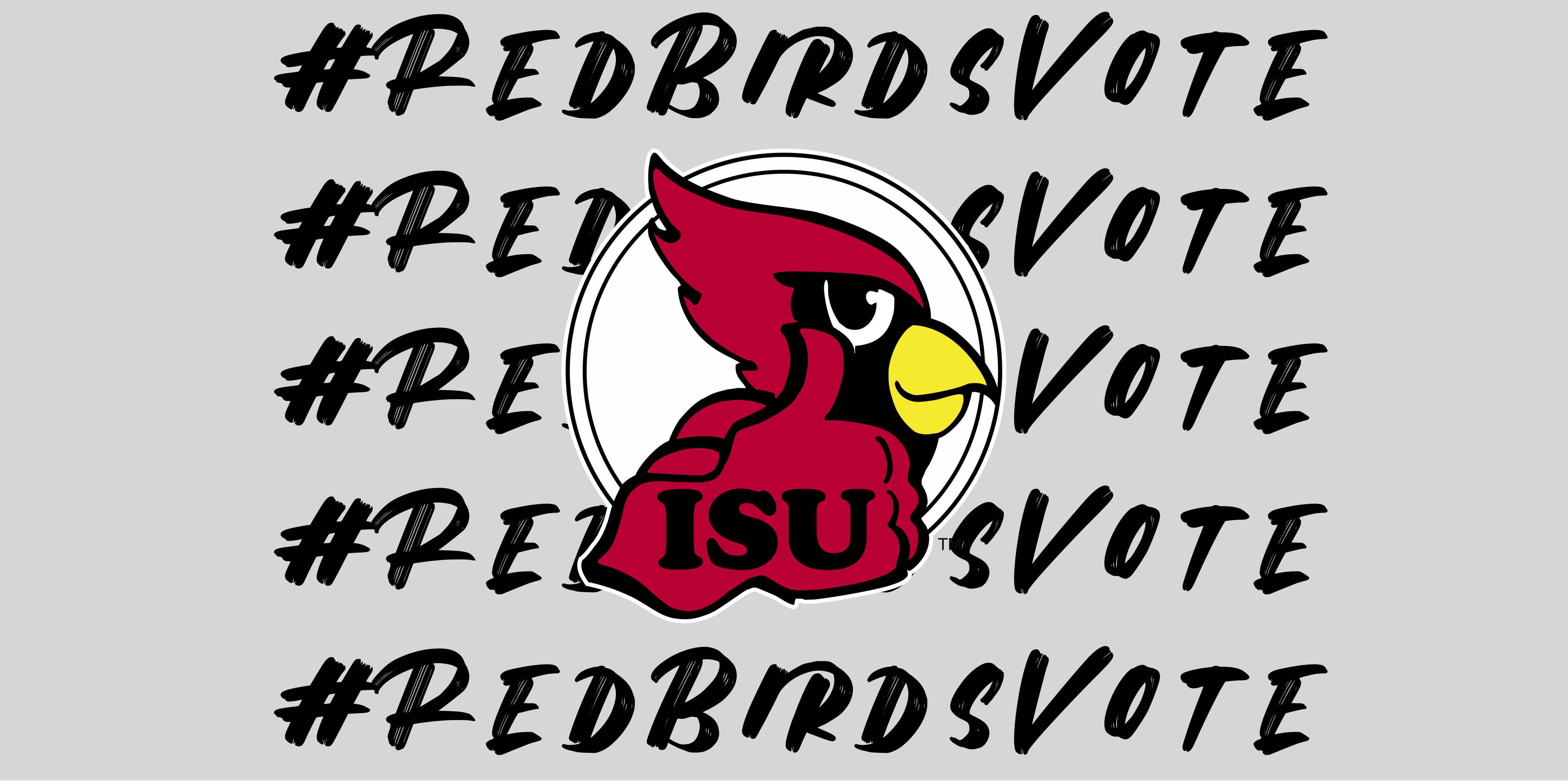 grey background with redbirds vote