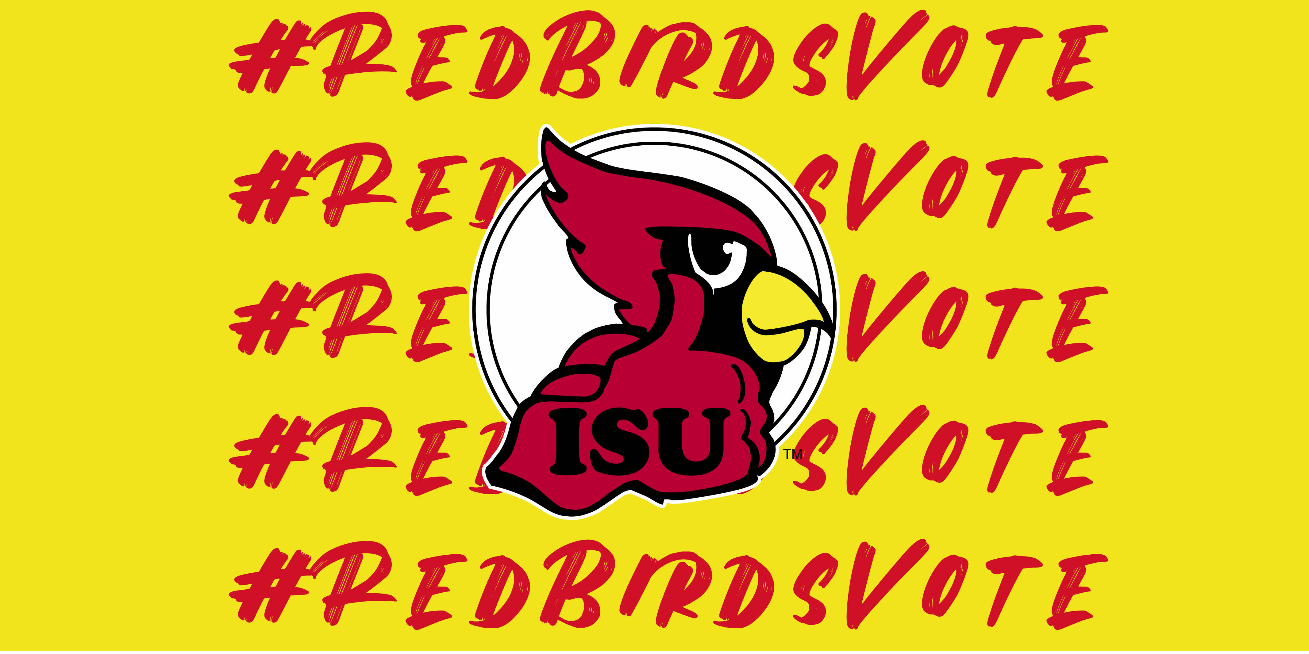 red background with redbirds vote