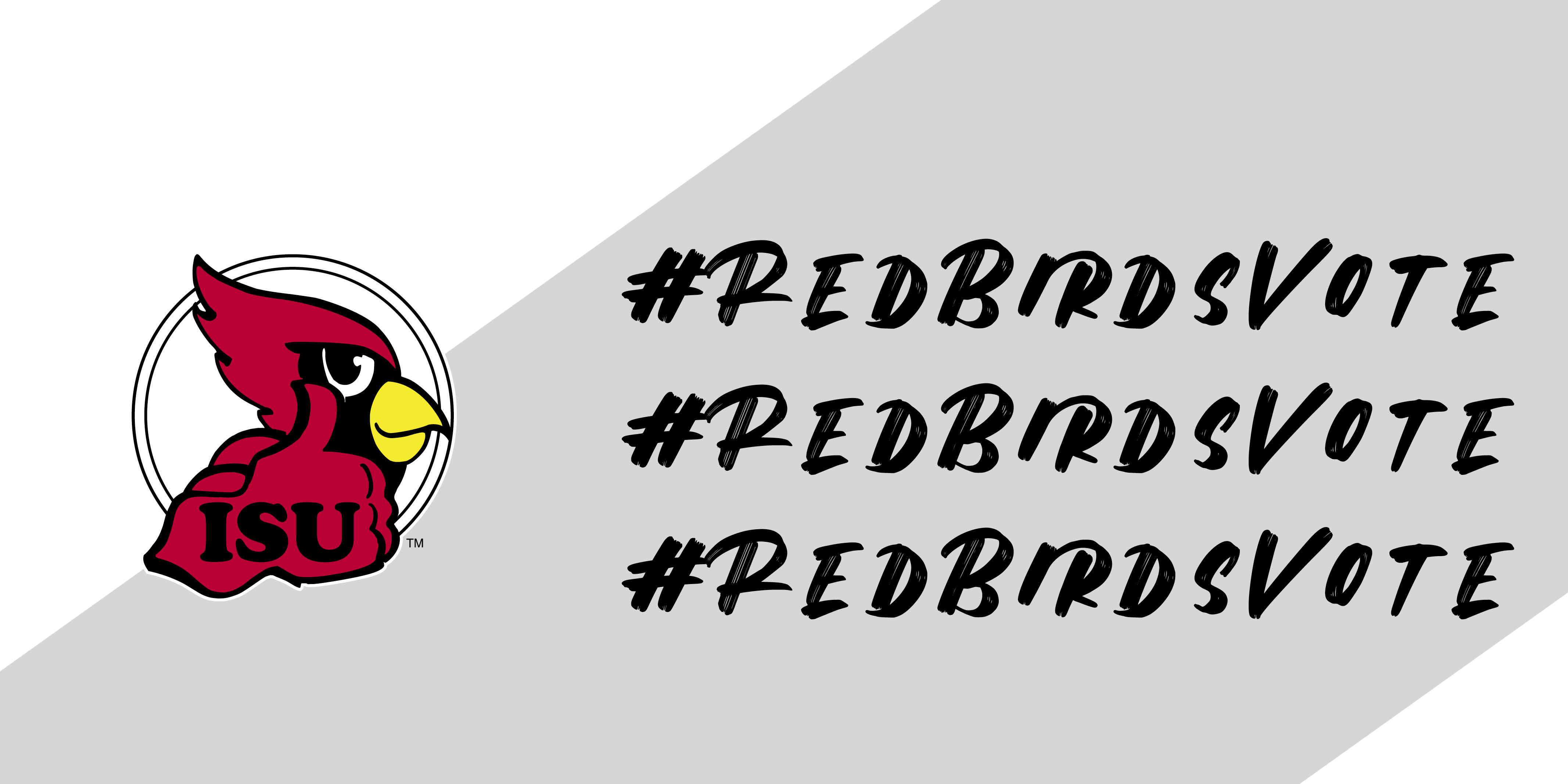 grey background with redbirds vote