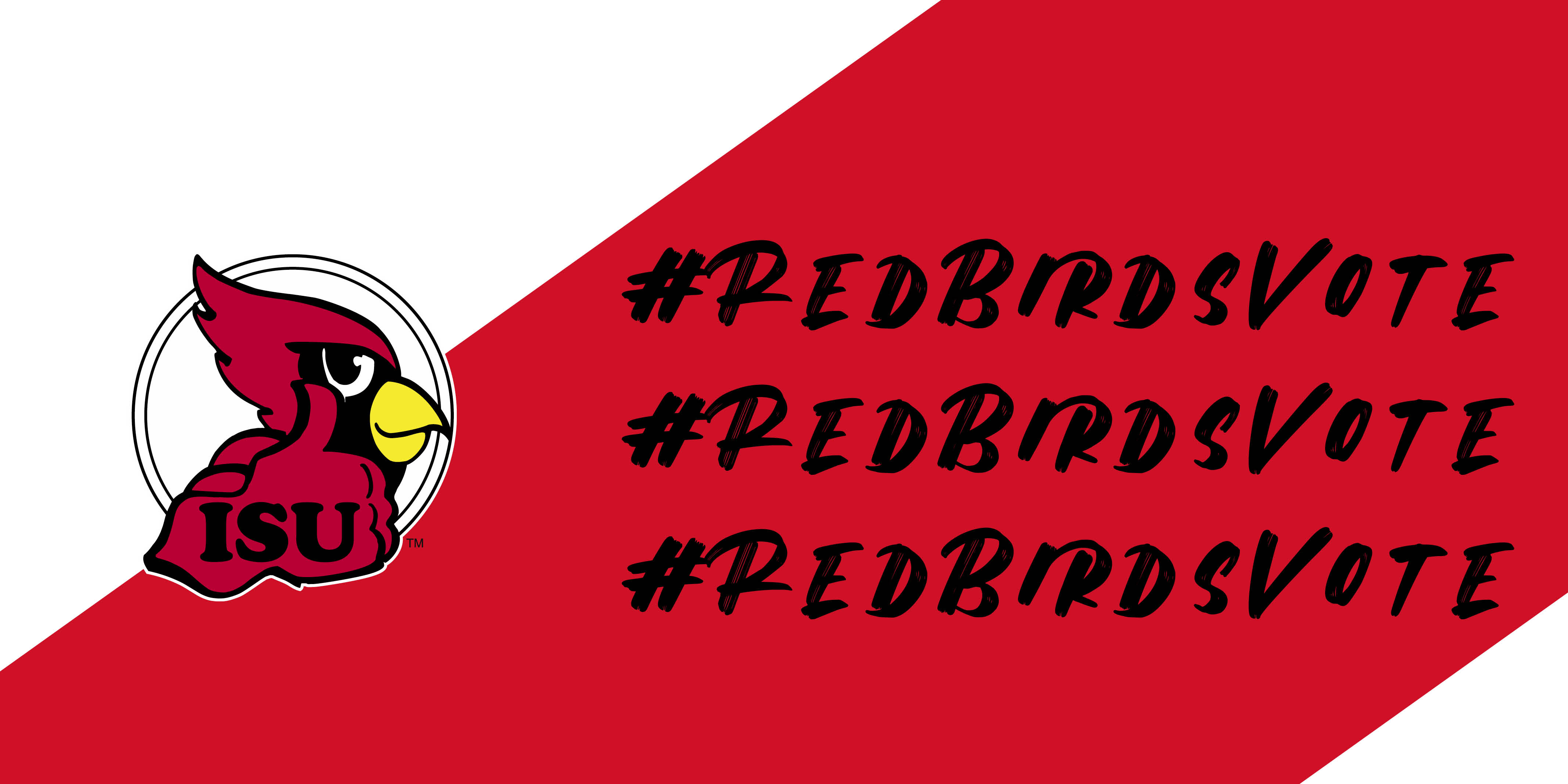 red background with redbirds vote