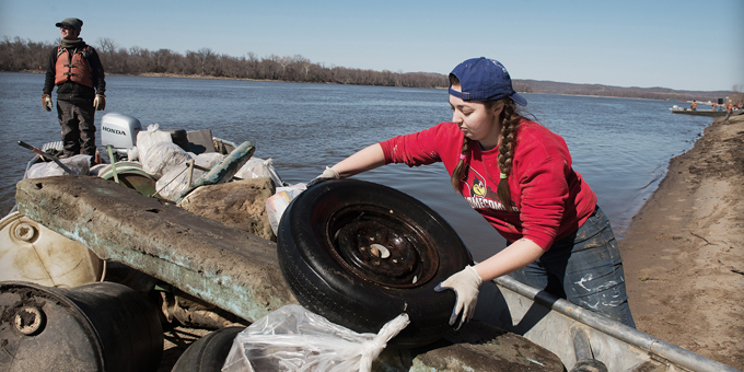 student on a ASB trip to Living Lands