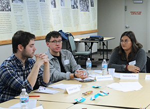 students having a conversation